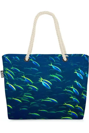 Void Strandtasche (1-tlg), Fischschwarm Fische Angeln Meer ozean tauschen fische essen angler fi - Verkäufer: style3