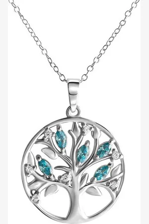 vivance collection Kette mit Anhänger 925-Sterling Silber rhodiniert Zirkonia Lebensbaum