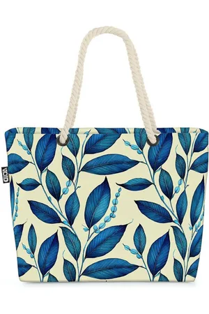 Void Strandtasche (1-tlg), Blaue Blätter Pflanzen gemustert Blaue Blätter Pflanzen gemustert Bla - Verkäufer: style3