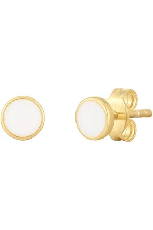 Glanzstücke Paar Ohrstecker Kreis gelbgold, aus Sterling Silber - Verkäufer: Juvalia