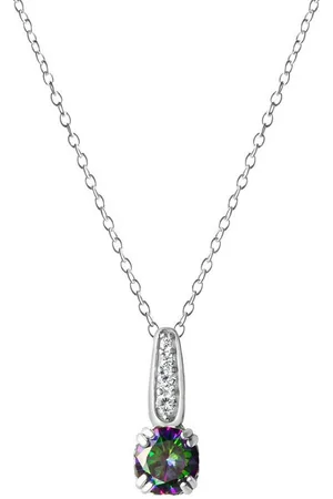 vivance collection Kette mit Anhänger 925-Sterling Silber rhodiniert Zirkonia