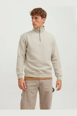 JACK & JONES Sweatshirt JJEBRADLEY SWEAT HALF ZIP NOOS mit Troyer Kragen
