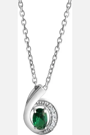 vivance collection Kette mit Anhänger 925-Sterling Silber rhodiniert Zirkonia