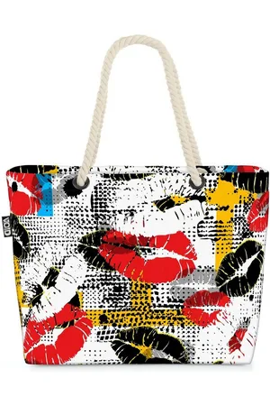 Void Strandtasche (1-tlg), Lippen Pop Art Kunst Retro Design Lippen Pop Art Kunst Retro Design L - Verkäufer: style3
