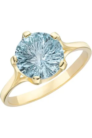 Luigi Merano Goldring mit rundem Edelstein, Gold 375