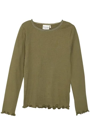 Minymo Longsleeve - MIT-shirt LS Rib - 123236 Langarmshirt unifarben mit Strick-Optik - Verkäufer: meinemarkenmode