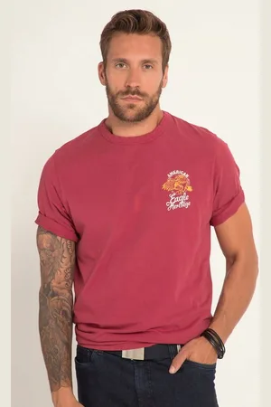 JP 1880 T-Shirt T-Shirt Halbarm acid washed Eagle Print Rundhals - Verkäufer: Popken Fashion Group