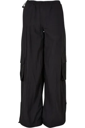 Urban classics Stoffhose Damen Ladies Wide Crinkle Nylon Cargo Pants (1-tlg)