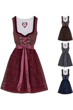 SPIETH & WENSKY Dirndl Bea Dirndl Dirndl Bea 2-teiliges Midi-Dirndl Kleid Dirndl Trachtenkleid kurz - Verkäufer: German Wear