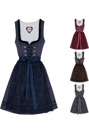 SPIETH & WENSKY Dirndl Bea Dirndl Dirndl Bea 2-teiliges Midi-Dirndl Kleid Dirndl Trachtenkleid kurz - Verkäufer: German Wear
