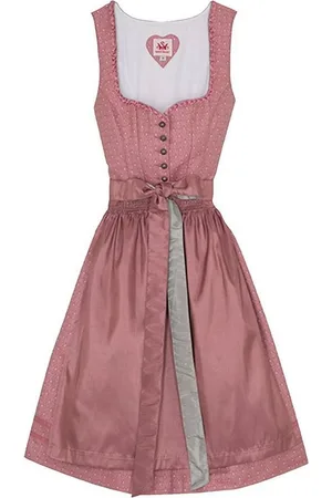 SPIETH & WENSKY Dirndl Berbing Dirndl 2-teiliges Midi-Dirndl Kleid Dirndl Trachtenkleid kurz 60cm - Verkäufer: German Wear