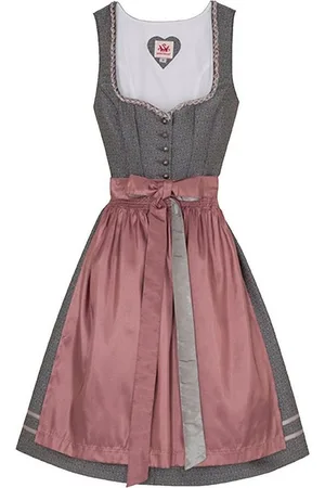 SPIETH & WENSKY Dirndl Berbing Dirndl 2-teiliges Midi-Dirndl Kleid Dirndl Trachtenkleid kurz 60cm - Verkäufer: German Wear