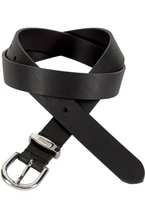 HUGO BOSS Ledergürtel Elen-ML_Sz25 mit silberner Schliesse und Logo-Schlaufe