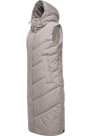 Ragwear Steppweste Suminka Vest Wasserdichte, lange Damen Winterweste