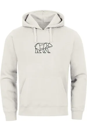 Neverless Hoodie Hoodie Herren Aufdruck Polygon Design Print Bär Bear Tiermotiv - Verkäufer: Akowi