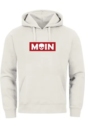 Neverless Hoodie Hoodie Herren Schriftzug Moin Skull Totenkopf Aufdruck Print Parodie - Verkäufer: Akowi