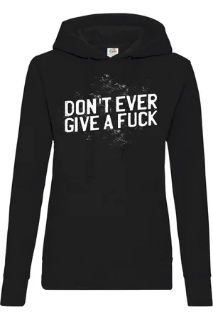 Youth Designz Kapuzenpullover "Dont Ever Give A F**k" Damen Hoodie Pullover mit lustigem Frontprint - Verkäufer: EmDa Trading GmbH