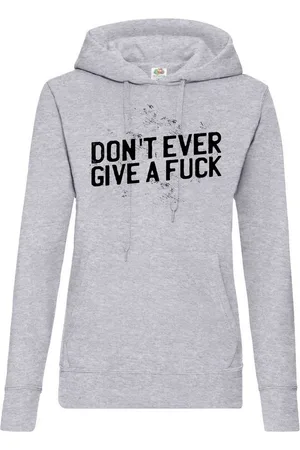 Youth Designz Kapuzenpullover "Dont Ever Give A F**k" Damen Hoodie Pullover mit lustigem Frontprint - Verkäufer: EmDa Trading GmbH