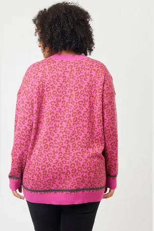 ADIA Cardigan mit Animal-Print
