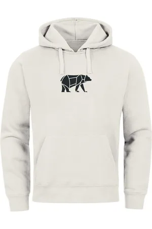 Neverless Hoodie Hoodie Herren Aufdruck Polygon Design Print Bär Bear Tiermotiv - Verkäufer: Akowi