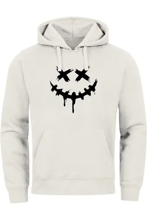 Neverless Hoodie Hoodie Herren Bedruckt Techwear Fashion Streetstyle Smiling Face - Verkäufer: Akowi