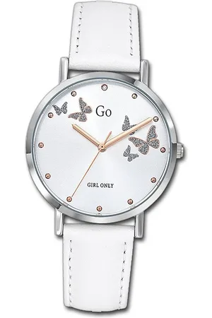 GO Girl Only Quarzuhr Leder Damen Uhr 699346, (Analoguhr), Damenuhr mit Lederarmband, rundes Gehäuse, mittel (ca. 34mm), Fashion- - Verkäufer: Fit4Style Silberschmuck - IMPPAC