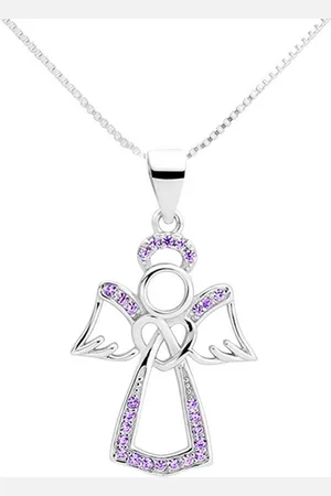 schmuck23 Kettenanhänger Anhänger mit Kette Engel Schutzengel Herz 925 Silber (Anhänger mit Kette), Zirkonia Silberanhänger Symbol Schutz Halskette Kinder - Verkäufer: