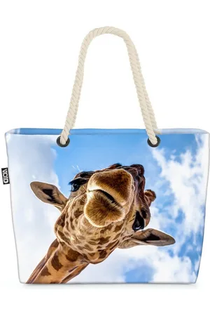 Void Strandtasche (1-tlg), Giraffe Safari Afrika Tier Zoo Park Savanne Reise Urlaub Dschungel As - Verkäufer: style3