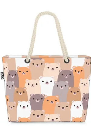 Void Strandtasche (1-tlg), Kinderzimmer Bären Band Wald Zoo Muster Märchen Bär wildtier teddy sp - Verkäufer: style3