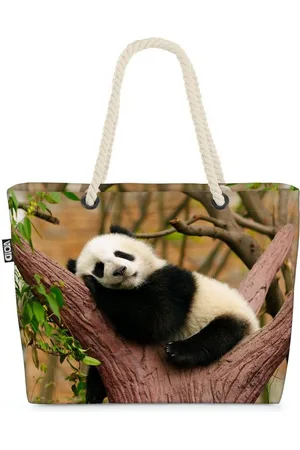 Void Strandtasche (1-tlg), Schlafen Panda Natur Asien Bambus Natur Tier Asien Bär Pandabär Kinde - Verkäufer: style3
