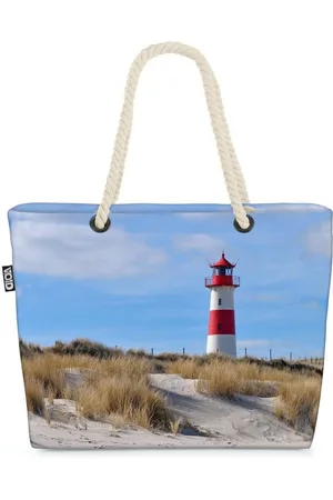 Void Strandtasche (1-tlg), Leuchtturm Sylt Strand Dünen Nordsee Urlaub Kur Kurhotel Wellness Aus - Verkäufer: style3