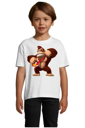 Blondie & Brownie T-Shirt Kinder Jungen & Mädchen Donkey Kong Gorilla Affe Retro Konsole in vielen Farben - Verkäufer: Hubihu
