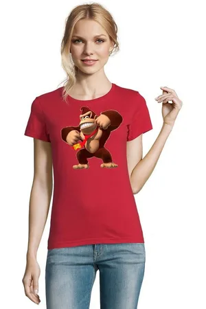 Blondie & Brownie T-Shirt Damen Donkey Kong Gorilla Affe Retro Konsole - Verkäufer: Hubihu