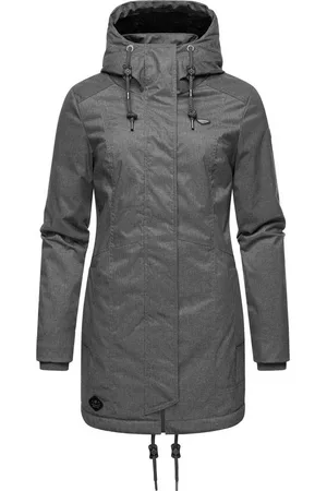 Ragwear Winterjacke Tunned stylischer Winterparka mit Teddyfell Innenfutter