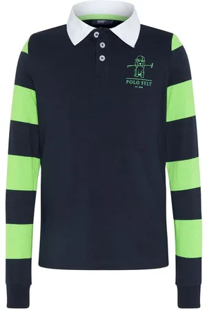 Polo Sylt Poloshirt im Polo-Look mit gestreiften Ärmeln - Verkäufer: Bay City Textilhandels GmbH