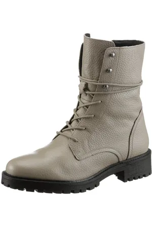 Geox D HOARA Schnürstiefelette, Blockabsatz, Schnürboots mit Innenreißverschluss