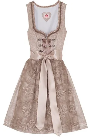 SPIETH & WENSKY Dirndl Bari Dirndl 2-teiliges Midi-Dirndl Kleid Dirndl Trachtenkleid kurz 55cm - Verkäufer: German Wear