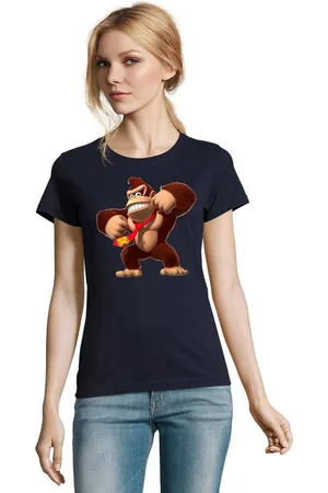 Blondie & Brownie T-Shirt Damen Donkey Kong Gorilla Affe Retro Konsole - Verkäufer: Hubihu