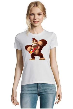 Blondie & Brownie T-Shirt Damen Donkey Kong Gorilla Affe Retro Konsole - Verkäufer: Hubihu