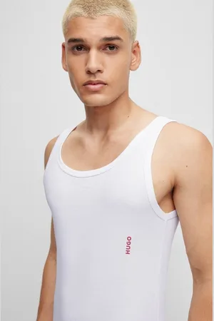 HUGO BOSS Tanktop Twin Pack (Packung, 2-tlg) mit Markenlabel in Kontrastfarbe
