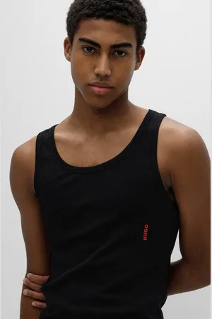 HUGO BOSS Tanktop Twin Pack (Packung, 2-tlg) mit Markenlabel in Kontrastfarbe