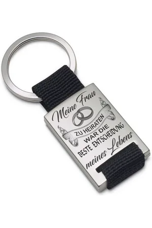 Lieblingsmensch Schlüsselanhänger Meine Frau - Die beste Entscheidung - ein tolles Geschenk (Schlüsselanhänger mit Gravur, inklusive Schlüsselring), Robuste und filigrane Lasergravur - Verkäufer: