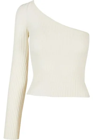 Urban classics Rundhalspullover Damen Ladies Short Rib Knit One Sleeve Sweater (1-tlg)