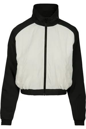 Urban classics Allwetterjacke Damen Ladies Short Raglan Crinkle Batwing Jacket (1-St)