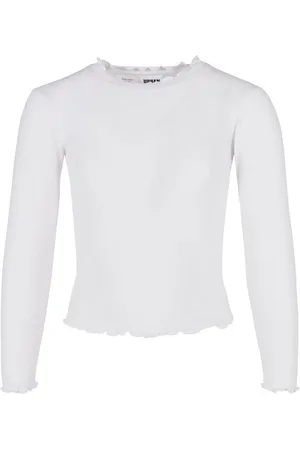 Urban classics Longsleeve Damen Girls Short Rib Longsleeve (1-tlg)