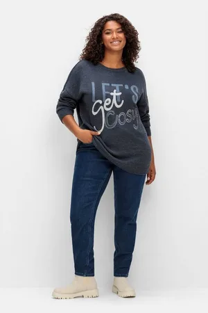 Sheego Stretch-Jeans Große Größen mit Schlupfbund und Fleece-Innenseite