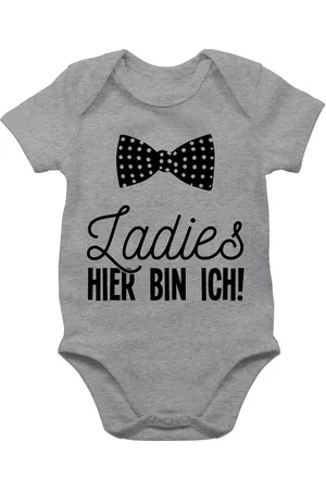 Shirtracer Shirtbody Ladies hier bin ich Fliege Sprüche Baby - Verkäufer: