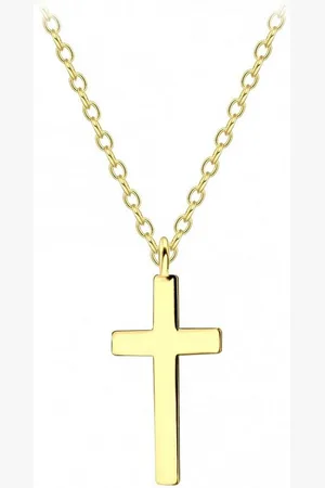 ALEXANDER YORK Kette mit Anhänger KREUZ gold, 2-tlg., 925 Sterling Silber - Verkäufer: