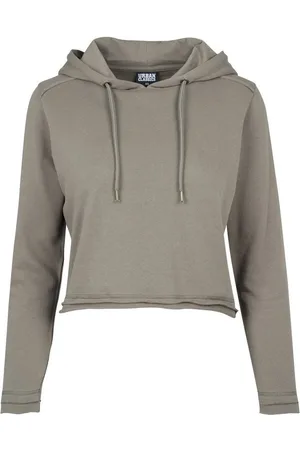 Urban classics Rundhalspullover Damen Ladies Cropped Terry Hoody (1-tlg)