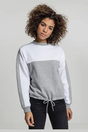 Urban classics Sweatshirt Damen Ladies Oversize 2-Tone Stripe Crew (1-tlg)